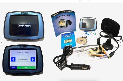 Garmin StreetPilot C530 3D Navigation GPS 3.5" Display Car Mount Bundle Charger