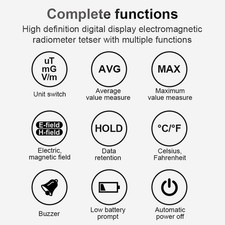 Handheld Portable Electromagnetic Radiation Detector Household Laboratory H TPWE