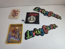 VTG Lot Of 5 Rock/metal  Iron On Patches