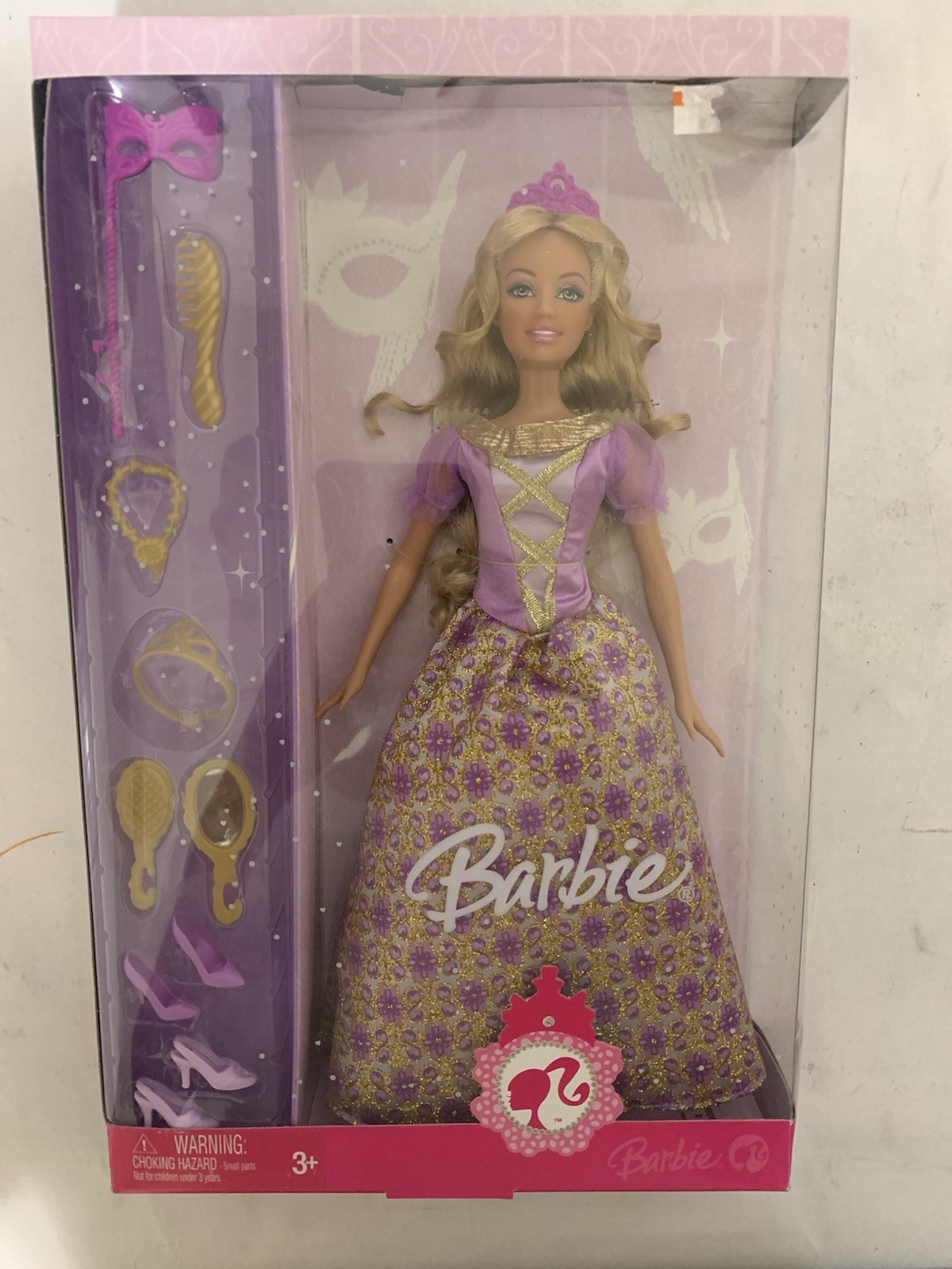 Barbie Princess Renaissance Doll Set Masquerade Ball Purple M3444 Mattel 2007