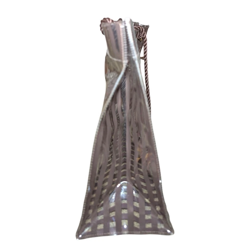 Raro Bolso de Mano Henri Bendel Nueva York Icónico Coleccionista PVC Rayas EXCELENTE Foto 4 de 4