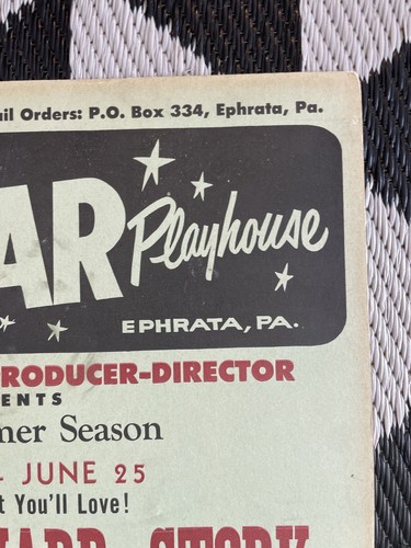 Vintage Ephrata Star Spielhaus Theater PA Sommersaison Werbung Plakat Schild - Bild 3 von 8