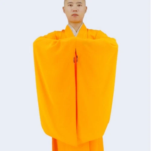 Mens Shaolin Buddhist Monk Dress Meditation Haiqing Robe Kung Fu Suit Unisex Art - Picture 3 of 19