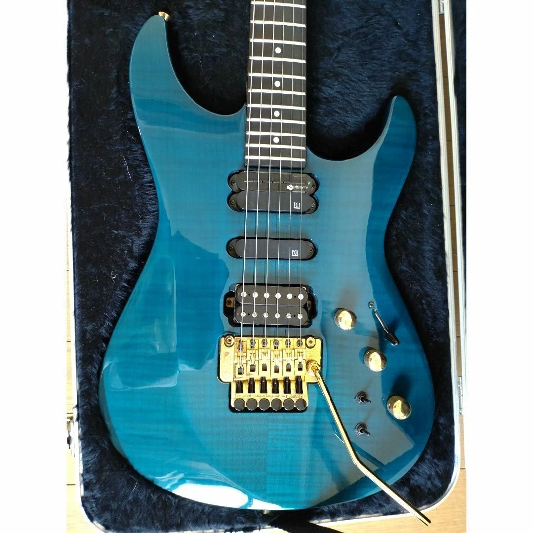 Fernandes FR-155S Guitar Green Sustainer H/S/H w/Hardcase
