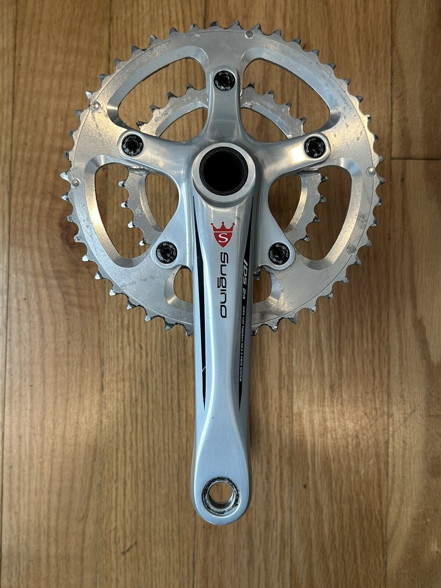 Sugino OX901D 46/30 175mm SubCompact Cranksetw/BB Silver 110 Sugino OX901D 46/30 175mm SubCompact Cranksetw/BB Silver 110