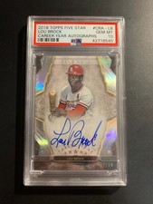 LOUR BROCK 2018 TOPPS FIVE STAR CAREER YEAR AUTO AUTOGRAPH #37/50 PSA 10 GEM
