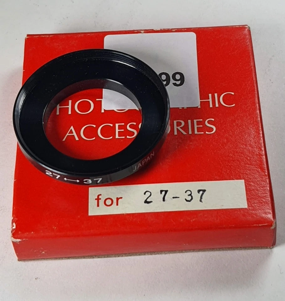 27-37mm Metal Step Up Lens Filter Converter Adapter Ring 27mm-37mm E27-E37 Japan - Image 3 of 4