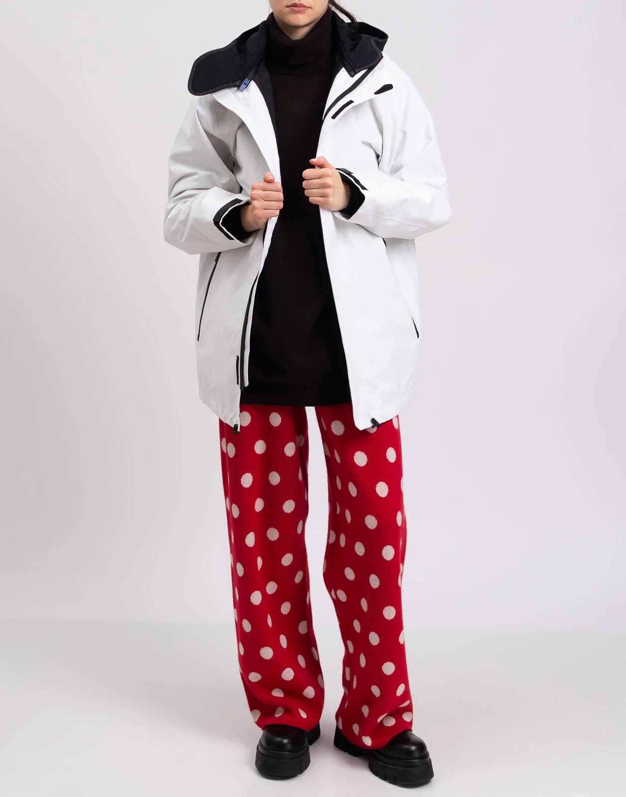 Cappotto Coaches RRP €1025 TEMPLA 3L Shell taglia S cappuccio interno rimovibile con cerniera