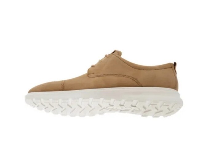 Men ECCO CS20‎ Hybrid Derby Shoes Camel/Cashmere Cap Toe Oxford 44-US 10/10.5 ECCO CS20 Hybrid Camel Cashmere Brown Cap Toe Oxford Shoes  main image 4