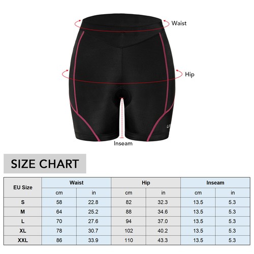 Women Bike Padded Shorts Cycling 3D Padded Underwear Padding T6O8 - Picture 10 of 11
