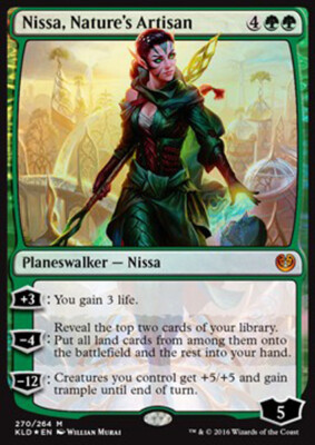 MTG NISSA, NATURE's ARTISAN FOIL EXC - HANDWERKERIN DER NATUR - KLD - MAGIC