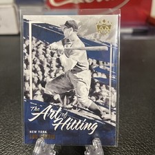 2022 Diamond Kings Holo Blue SP The Art Of Hitting Lou Gehrig