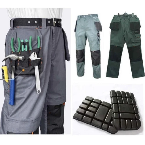 Men Multi-Pocket Cargo Pants Work Pants Wear-Resistant Pants Worker's Trousers - Picture 5 of 42