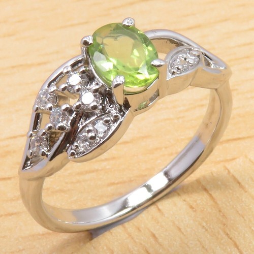 Oval Peridot Sterling Silber Ring - Handgemachter Statement Schmuck - Österreich
