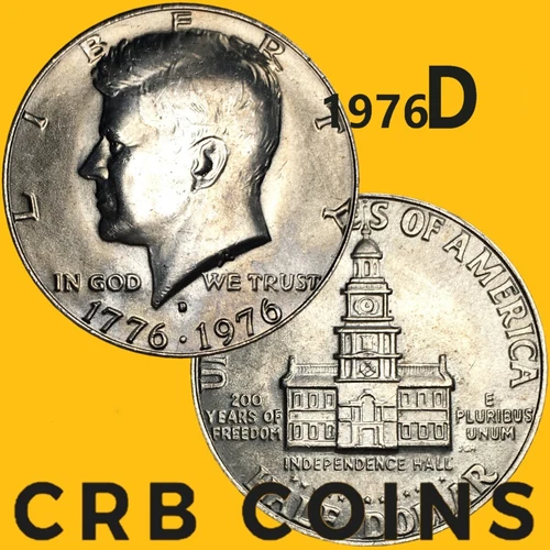 1976-D United States Bicentennial Half Dollar - (Circulated) KM#205 - HD76D