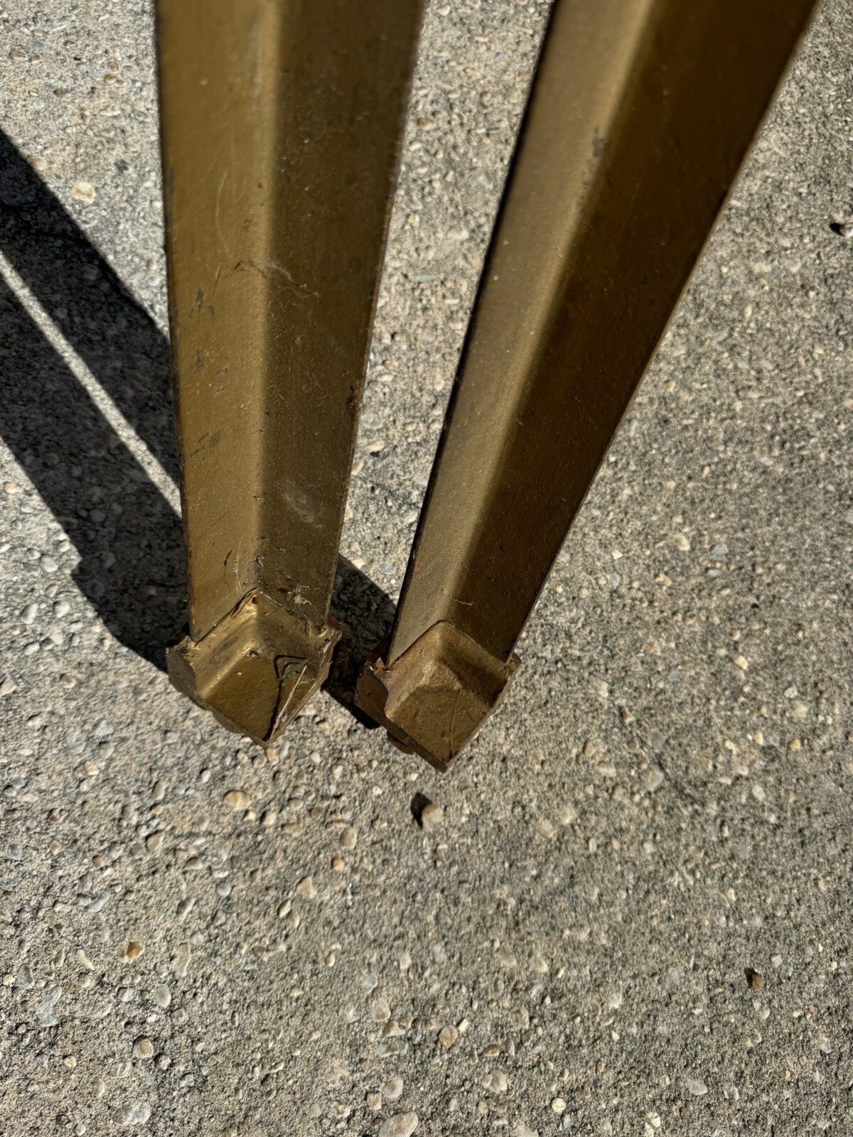 Atq Vtg Original Cast Iron Bed Rails 75” Tapered Cone Ends TwinFull