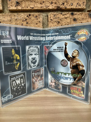 WWF Summerslam 2001 DVD Wrestling WWE The Rock Vs Booker T Rare OOP DVD VGC - Picture 2 of 3