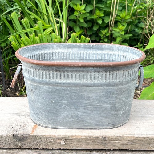 Plant Pot Outdoor Metal Planter Garden Trough Decor Greenhouse Flower Rustic - Picture 7 of 7