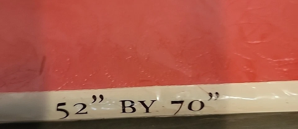 Sultan's Linens Christmas Vinyl Tablecloth Flannel Back Poinsettia 52" x 70" New - Image 4 of 4