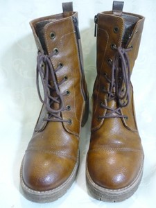 Zapatos MUSTANG, botines de cuero, marrón talla 39 (6) súper cómodos, como  nuevos | eBay