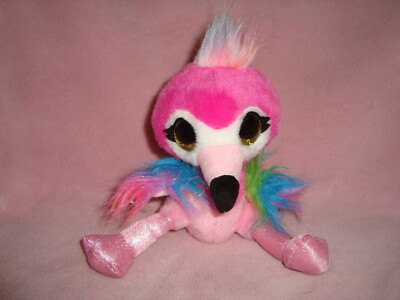 Zuru Coco Surprise Bird Summer the Flamingo blue, pink, green wings Plush 8''