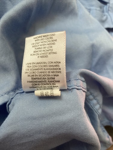 Calvin Klein Blue Sateen Boys Dress Shirt Collar Long Sleeve Button Down Size 12 - Picture 20 of 22
