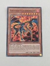 Yu-Gi-Oh Einzelkarte Finsterer Flackerdrache bespielt