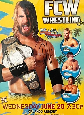 2012 FCW Wrestling SETH ROLLINS Signed Poster Seth Rollins
