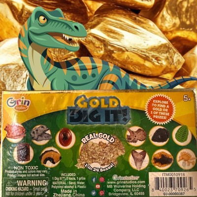  GOLD Dig it! Dino Dig! Real GOLD in 1/24 Boxes, 5 Pack