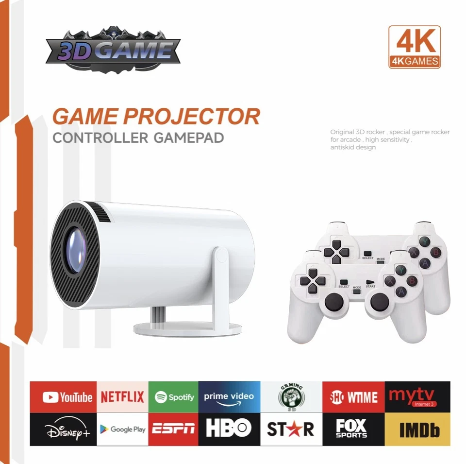 Mini Portable Android 11 5G 1080P WiFi Projector for Gaming with Game Controller - Image 2 of 4