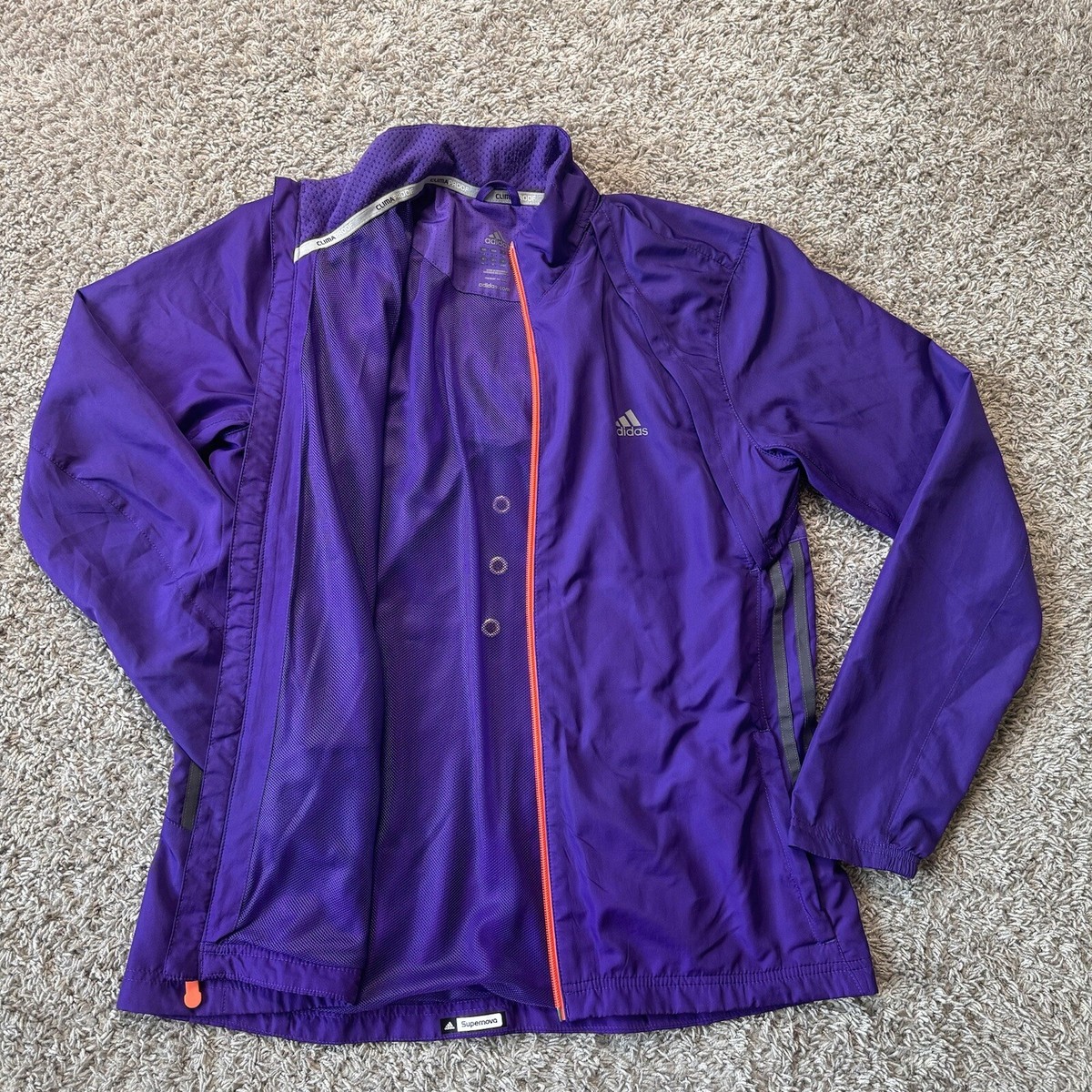 Adidas Jacket Womens Large Supernova Climaproof Full Zip