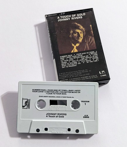 Johnny Rivers - A Touch Of Gold (1970 Cassette) Liberty Records - Rare - C-0960 - Picture 2 of 4