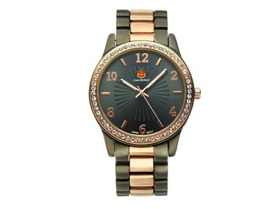 NEW Louis Richard Women's Ashby Diamond Accent Gunmetal/Rose Gold