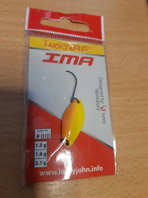 NEU Lucky John IMA Angel Löffel Köder Haken 2.1g ORANGE GELB für Barsch Forelle
