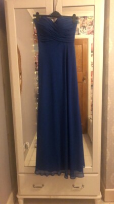 d'zage bridesmaid dresses Blue A Line V Neck Bridesmaid Dresses With Slit PB126