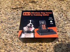 Muumlu 2 in 1 Wireless Dog Fence Training Collar Open-box/New