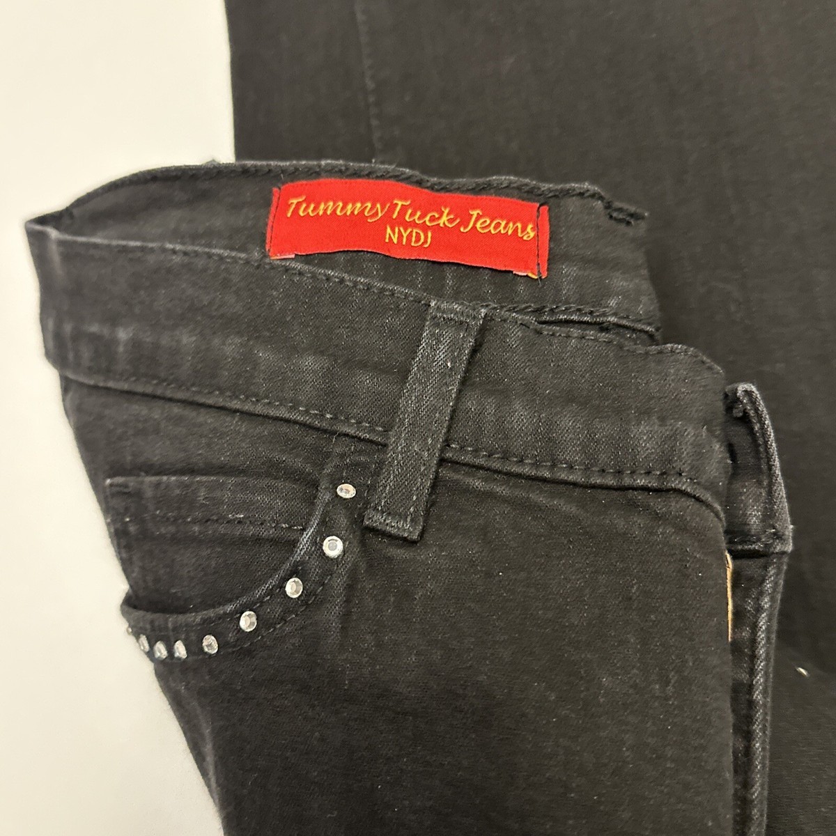 Pantalon Slim NYDJ Not Your Daughters Jeans Pour Femme - Taille 8 Petite, Couleur Noir, Effet Minceur, Neuf Avec étiquettes