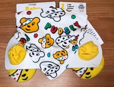 BBC Children In Need - Pudsey  - Pudsey Bear's Face On A Dribble Bib & Booties