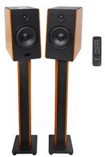 2 Rockville HD5 5" 150w RMS Bluetooth Bookshelf Home Theater Speakers 36" Stands