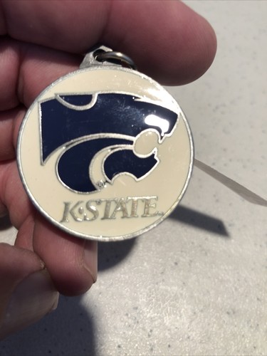Set Of 3 KSU Keychains K-State Kansas Wildcats Pewter Licensed Made In USA NEW - Picture 2 of 3