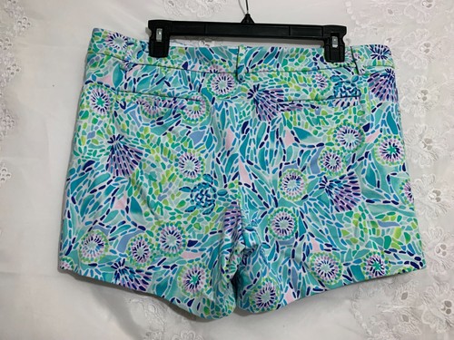 Lilly Pulitzer Callahan Knit Short 5" Blue Green Purple Size 12 EUC - Picture 2 of 4