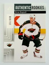 Drew Bagnall SP Game Used RC 2011-12 Authentic Rookies #142 Minnesota Wild 
