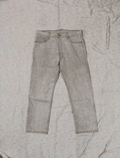 Vintage Levis 501XX Jeans Mens 38x32 White Button Fly Red Tab Straight Leg Denim