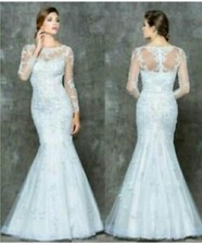 Elegant white wedding beautiful gown for your special day