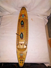 VINTAGE ORIGINAL FRICTION TIN PLATE TOY SHIP MARUSAN TOYS SAN JAPAN COLLECTIBLE