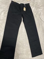 Chaps True American Chino Pants Mens 34x34 Black Classic Straight Fit New