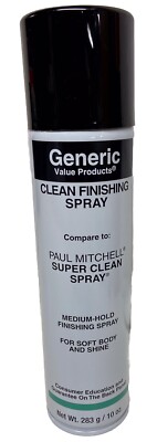 Generic Value Products Clean Finishing Spray UV Protection Soft Body And Shine