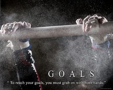 Gymnastics Motivational Poster Art Print Dance Sudio Kids Room Wall Decor Goals 