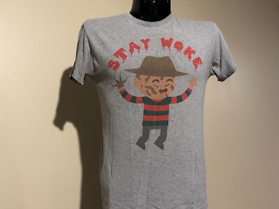 FREDDY KRUEGER Official STAY WOKE A Nightmare on Elm Street T-Shirt Medium  funny | eBay
