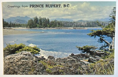 Greetings from Prince Rupert, B. C. Canada Scenery Photo Postcard, Unposted Card